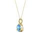 3 - Sheryl 6.50 mm Blue Topaz Solitaire Pendant 