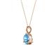 3 - Sheryl 6.50 mm Blue Topaz Solitaire Pendant 