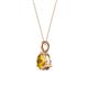 3 - Sheryl 6.50 mm Citrine Solitaire Pendant 