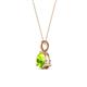 3 - Sheryl 6.50 mm Peridot Solitaire Pendant 