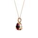 3 - Sheryl 6.50 mm Red Garnet Solitaire Pendant 