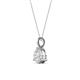 3 - Sheryl 6.00 mm White Sapphire Solitaire Pendant 