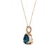 3 - Sheryl 6.50 mm Blue Diamond Solitaire Pendant 