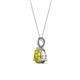 3 - Sheryl 6.50 mm Yellow Diamond Solitaire Pendant 