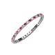 3 - Joyce 1.50 mm Rhodolite Garnet and Diamond Eternity Band 