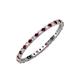 3 - Joyce 1.50 mm Red Garnet and Diamond Eternity Band 