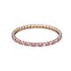 2 - Joyce 1.50 mm Rhodolite Garnet and Diamond Eternity Band 