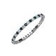 3 - Joyce 1.50 mm London Blue Topaz and Diamond Eternity Band 