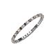 3 - Joyce 1.50 mm Smoky Quartz and Diamond Eternity Band 