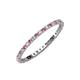 3 - Joyce 1.50 mm Pink Tourmaline and Diamond Eternity Band 