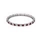2 - Joyce 1.50 mm Red Garnet and Diamond Eternity Band 