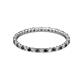 2 - Joyce 1.50 mm Black and White Diamond Eternity Band 