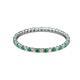 2 - Joyce 1.50 mm Emerald and Diamond Eternity Band 
