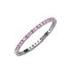 3 - Joyce 1.50 mm Pink Sapphire and Diamond Eternity Band 