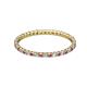 2 - Joyce 1.50 mm Pink Tourmaline and Diamond Eternity Band 