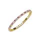 3 - Joyce 1.50 mm Pink Tourmaline and Diamond Eternity Band 