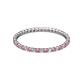 2 - Joyce 1.50 mm Rhodolite Garnet and Diamond Eternity Band 