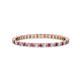 1 - Joyce 1.50 mm Rhodolite Garnet and Diamond Eternity Band 