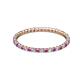 2 - Joyce 1.50 mm Amethyst and Lab Grown Diamond Eternity Band 