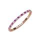 3 - Joyce 1.50 mm Amethyst and Lab Grown Diamond Eternity Band 
