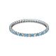 2 - Joyce 1.50 mm Blue Topaz and Lab Grown Diamond Eternity Band 