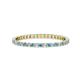 1 - Joyce 1.50 mm Blue Topaz and Lab Grown Diamond Eternity Band 