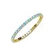 3 - Joyce 1.50 mm Blue Topaz and Lab Grown Diamond Eternity Band 