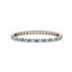 1 - Joyce 1.50 mm Blue Topaz and Lab Grown Diamond Eternity Band 
