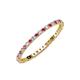 3 - Joyce 1.50 mm Rhodolite Garnet and Lab Grown Diamond Eternity Band 