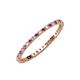 3 - Joyce 1.50 mm Rhodolite Garnet and Lab Grown Diamond Eternity Band 