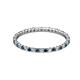 2 - Joyce 1.50 mm Blue and White Lab Grown Diamond Eternity Band 