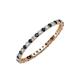 3 - Joyce 1.50 mm London Blue Topaz and Lab Grown Diamond Eternity Band 