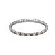 2 - Joyce 1.50 mm Smoky Quartz and Lab Grown Diamond Eternity Band 
