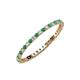 3 - Joyce 1.50 mm Emerald and Lab Grown Diamond Eternity Band 