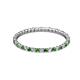 2 - Joyce 1.50 mm Green Garnet and Lab Grown Diamond Eternity Band 