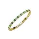 3 - Joyce 1.50 mm Green Garnet and Lab Grown Diamond Eternity Band 