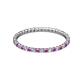 2 - Joyce 1.50 mm Amethyst and Lab Grown Diamond Eternity Band 