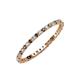3 - Joyce 1.50 mm Smoky Quartz and Lab Grown Diamond Eternity Band 