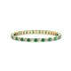 1 - Joyce 1.50 mm Emerald and Lab Grown Diamond Eternity Band 