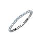 3 - Joyce 1.50 mm Aquamarine and Lab Grown Diamond Eternity Band 