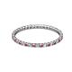 2 - Joyce 1.50 mm Pink Tourmaline and Lab Grown Diamond Eternity Band 