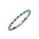 3 - Joyce 1.50 mm Emerald and Lab Grown Diamond Eternity Band 