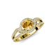 4 - Liora Signature Citrine and Diamond Eye Halo Engagement Ring 