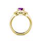 5 - Liora Signature Amethyst and Diamond Eye Halo Engagement Ring 