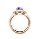 5 - Liora Signature Tanzanite and Diamond Eye Halo Engagement Ring 