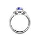 5 - Liora Signature Tanzanite and Diamond Eye Halo Engagement Ring 