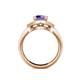 5 - Liora Signature Iolite and Diamond Eye Halo Engagement Ring 