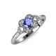 4 - Kyra Signature Tanzanite and Diamond Engagement Ring 