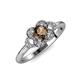 4 - Kyra Signature Smoky Quartz and Diamond Engagement Ring 
