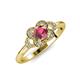 4 - Kyra Signature Rhodolite Garnet and Diamond Engagement Ring 